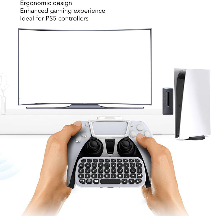 ciciglow Controller-Tastatur für PS5, Kabelloses Bluetooth--Tastatur-Controller-Zubehör, Chat-Contro