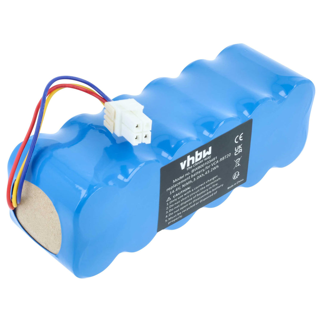 vhbw 1x Akku Ersatz für Samsung DJ96-00113A für Home Cleaner Heimroboter (3000 mAh, 14,4 V, NiMH)