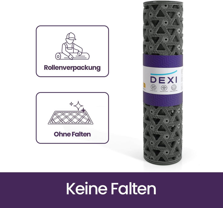DEXI Fussmatte Aussen 61 x 91 cm, rutschfeste Schmutzfangmatte mit Drainagelöchern, Wasserdicht &amp; We