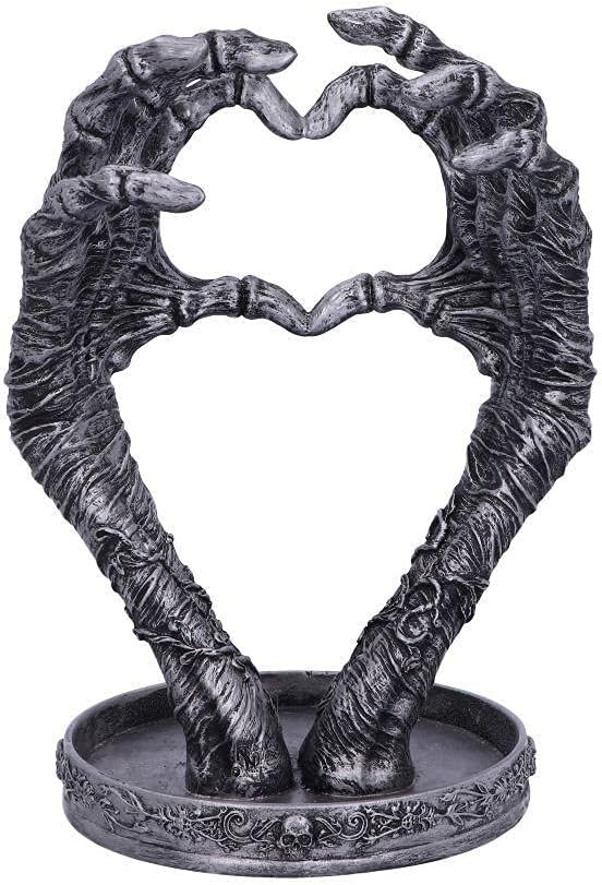 Nemesis Now Gothic Mummified Love Heart Hands Schmuckhalter für Schmuck, 22 cm, silberfarben