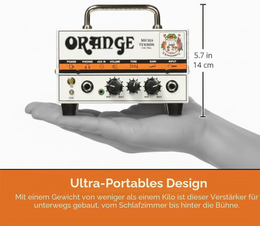Orange Micro Terror Gitarrenverstärker mit 20 W Röhrenvorverstärker.