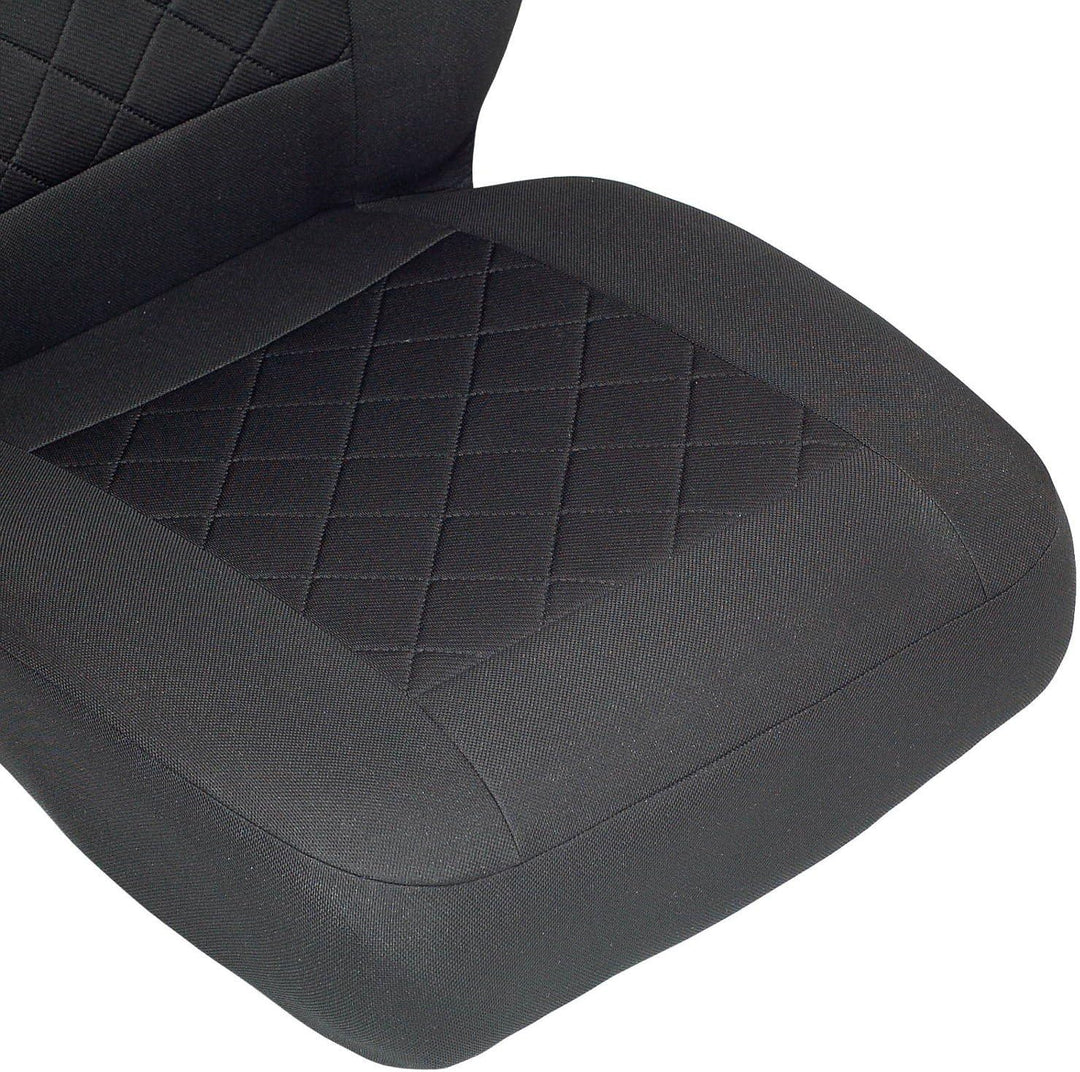 Ducato Sitzbezug - Fahrersitz - Farbe Premium Schwarz gepresstes Karomuster