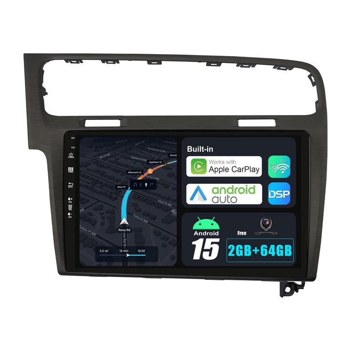 JOYX Android 15 Autoradio Passt für Golf 7 (2013-2018) - [2G+64G] - Eingebaut DSP/Carplay/Android Au