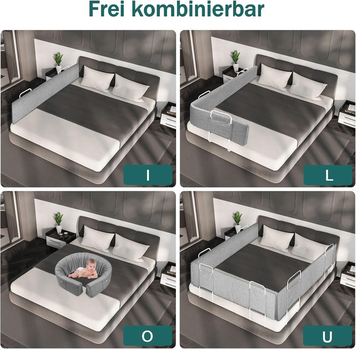 Bettgitter Baby Verformbar Bettschutzgitter Rausfallschutz Bett Bettgitter Verstellbare Höhenverstel