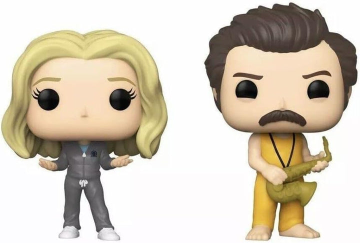 Funko Pop! 56740 Parks &amp; Recreation: Leslie &amp; Ron Locked In, 2 Stück