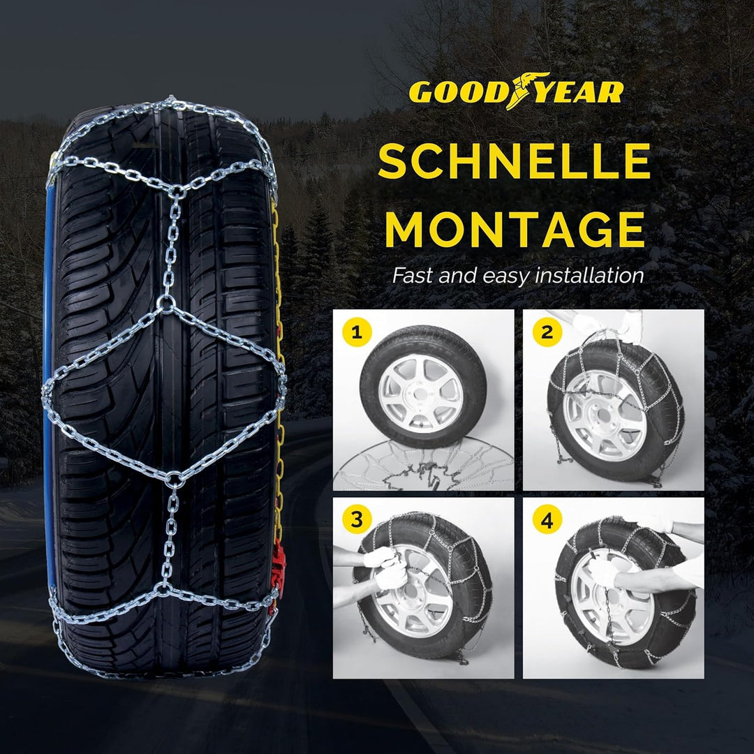 Goodyear 77905: "G9" Schneeketten, 9 mm, Grösse 70, Zertifizierung TUV und ÖNORM, 70