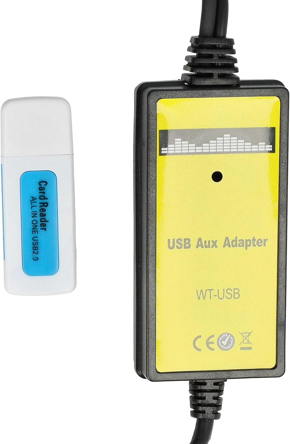 vhbw AUX Line In Adapter Kabel KFZ Radio kompatibel mit Toyota Yaris 2006-2010 Auto, Fahrzeug, USB