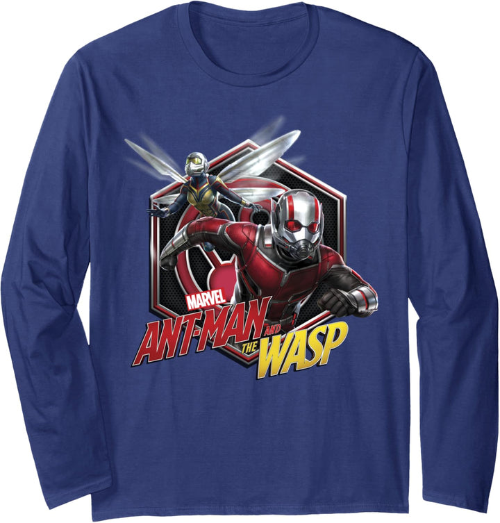 Marvel Ant-Man &amp; The Wasp Hexagon Badge Langarmshirt