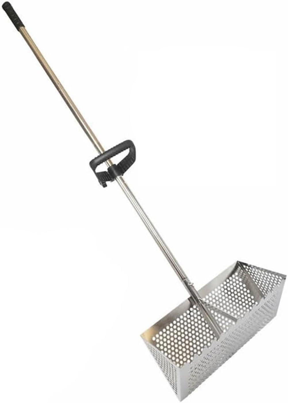 Sandflohharke Gross Edelstahl Strandsand Sieb Mit 138 cm Langem Stiel und 40 X 18 cm GrossEm Korb, A