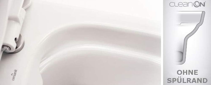 VBChome Keramik Stand WC Toilette Komplett Set Keramik WC- Sitz aus Duroplast mit Absenkautomatik So