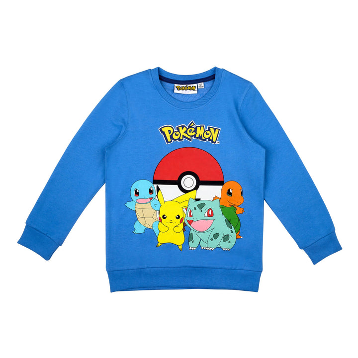 Pokemon Kapuenpullover Pullover Hoody Hoodi Junge Mädchen Design Pikachu 134 Blau, 134 Blau