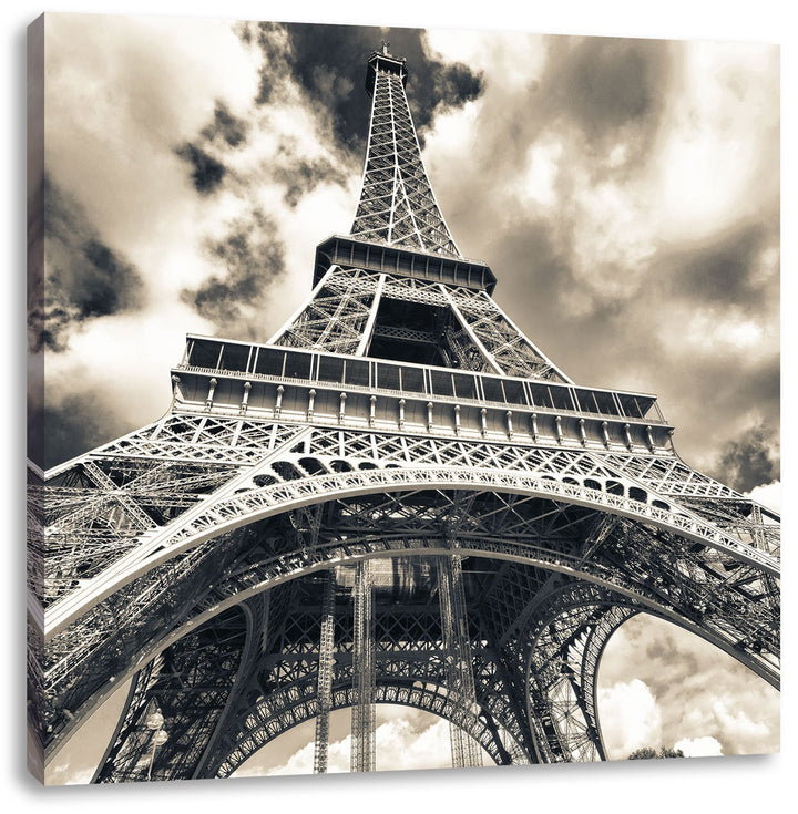 Prächtiger Eifelturm in Paris, Format: 70x70 auf Leinwand, 70x70