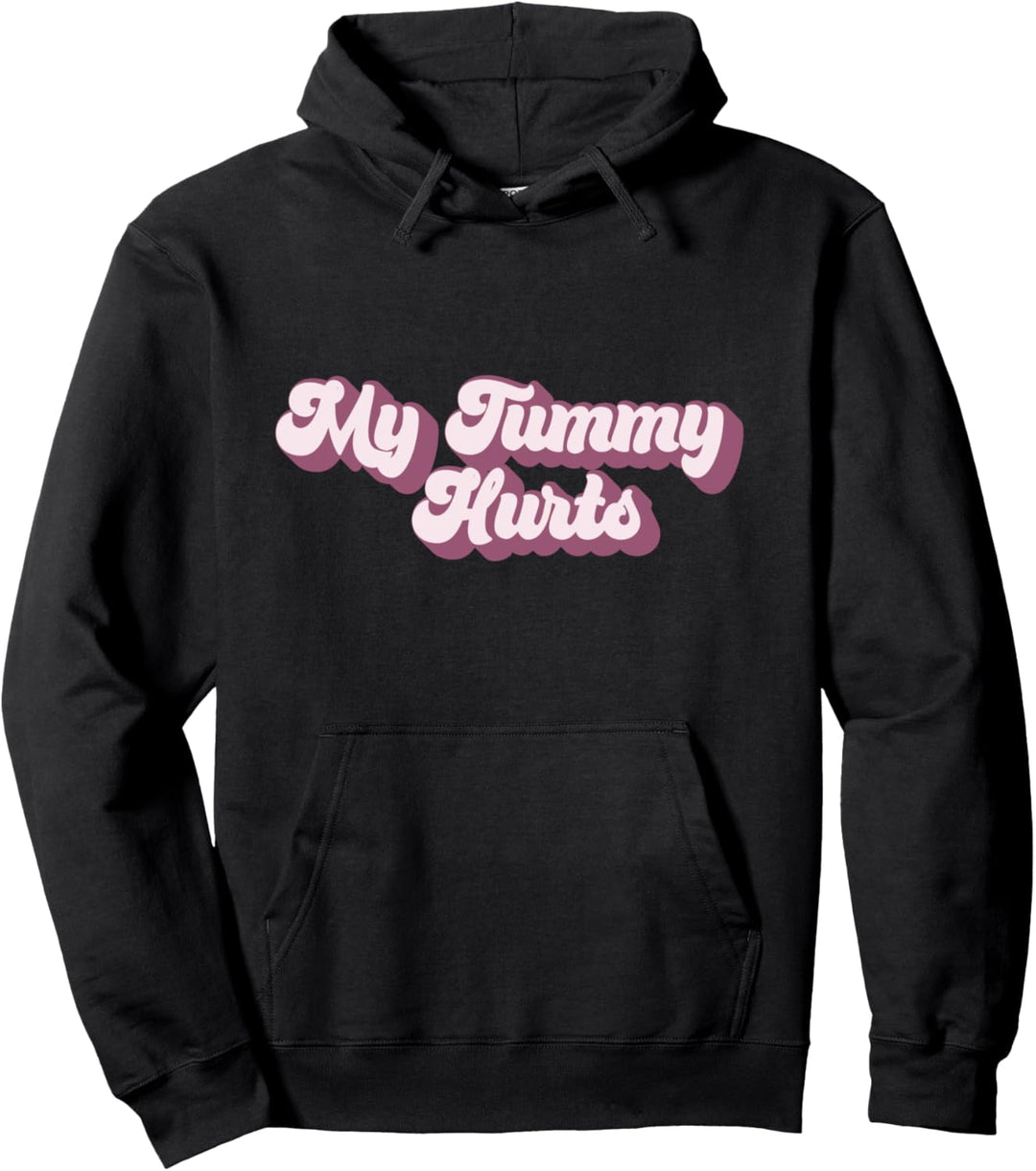 Bauchache-Survivor My Stomach Hurts Funny Wavy Meme Pullover Hoodie