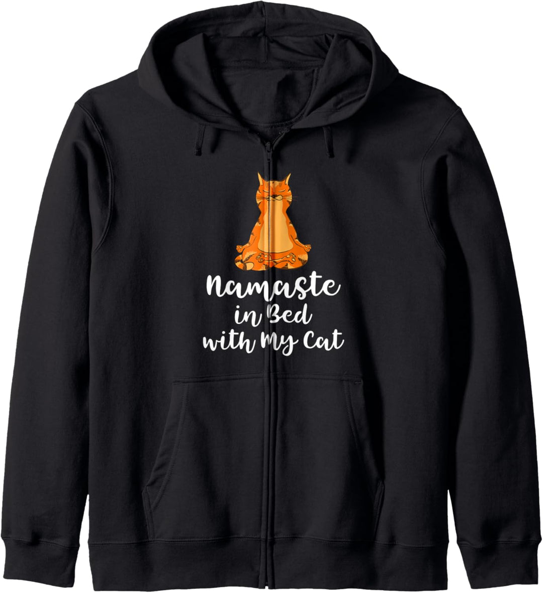 Namaste in Bed With My Cat Funny Cat Lover Gift Kapuzenjacke