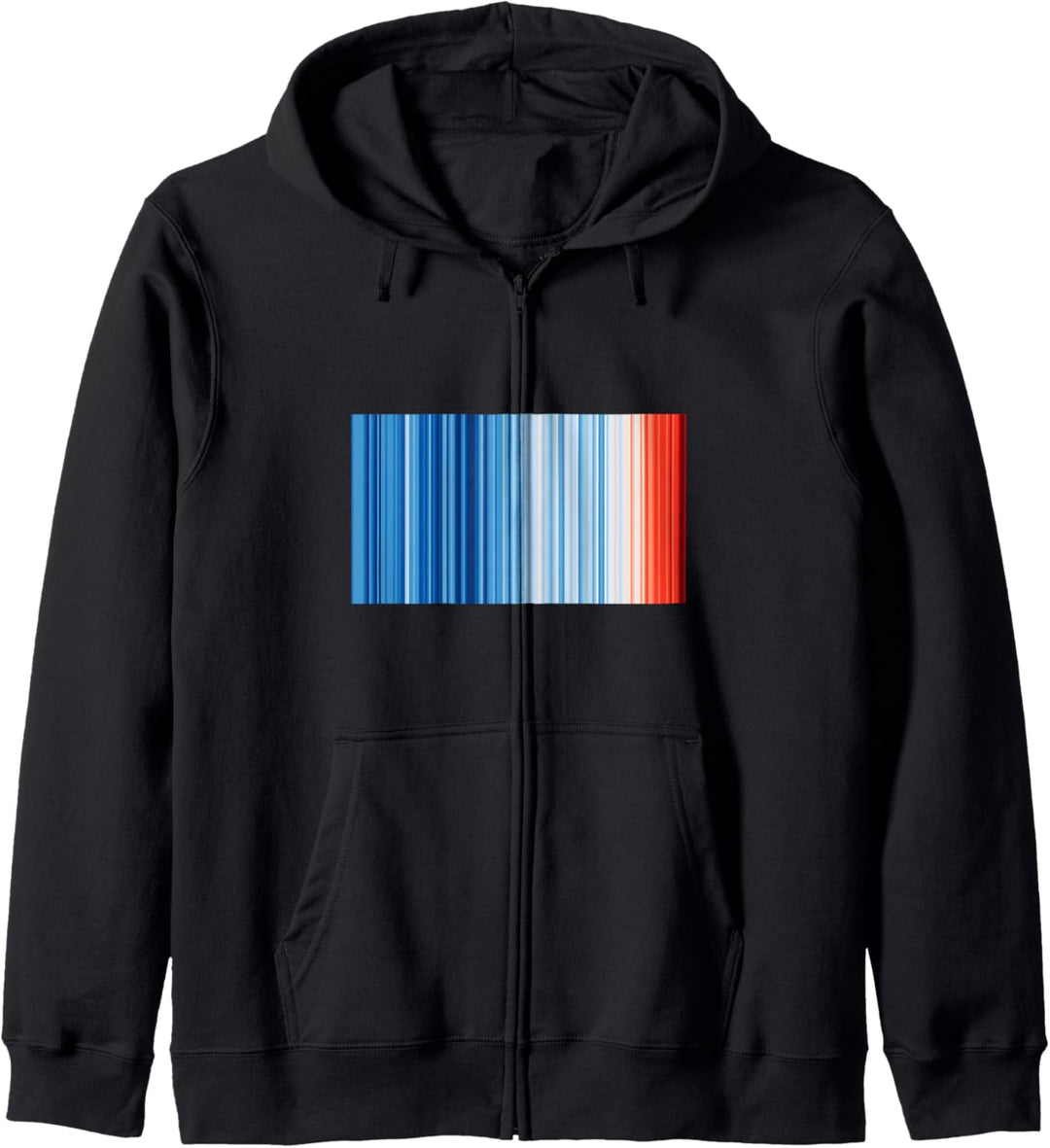 Global Warming Blue Red Stripe Pattern Kapuzenjacke