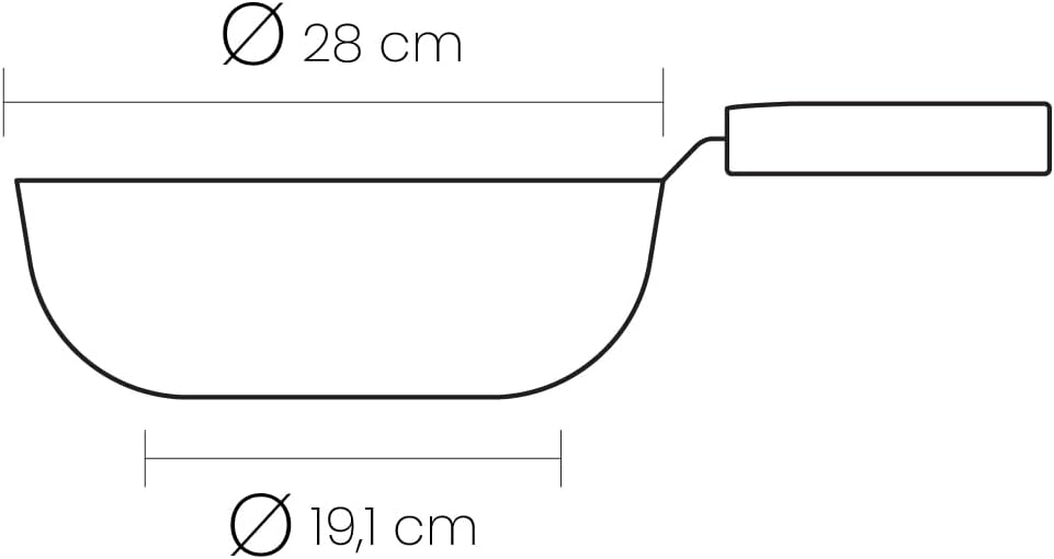 Ibili Omelettpfanne Indubasic 28 cm, Aluminium, schwarz 28 cms, 28 cms