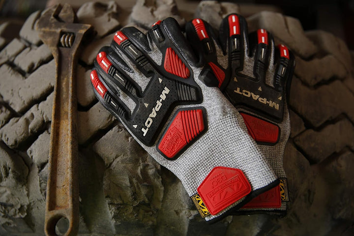 Mechanix Wear Mechanix Herren M-pact® Knit Cr5a5 rękawiczki (L, szare/czarne) Schnittfeste Handschuh