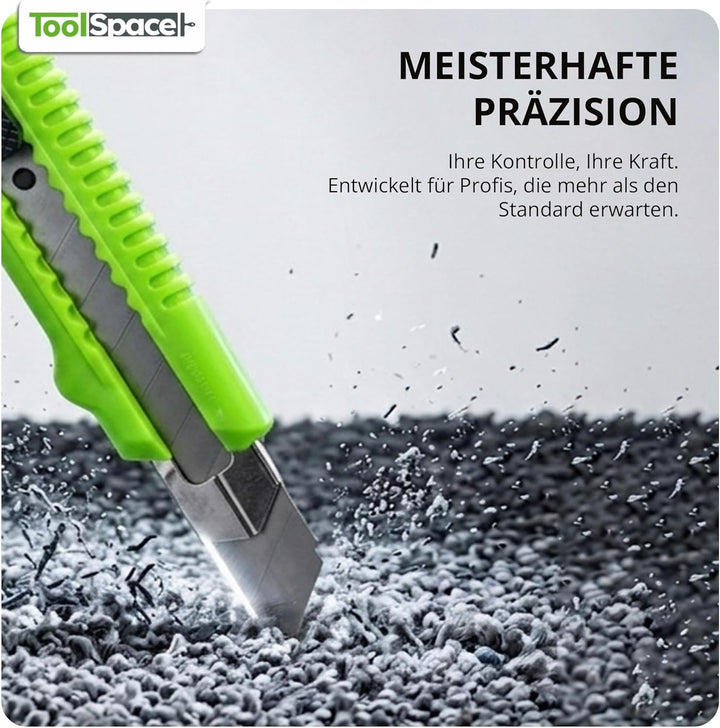 ToolSpace 30x Cuttermesser Stanley Messer Profi Cutter Messer Langlebig Robust Teppichmesser 18 mm K