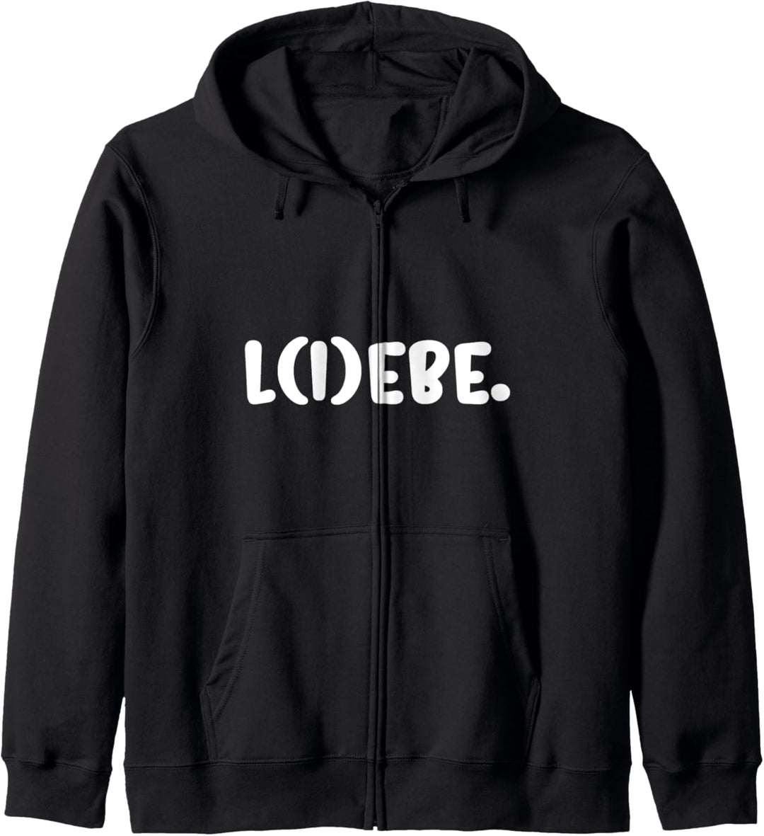 Liebe Lebe L(i)ebe Spruch für Optimisten Frauen Kapuzenjacke