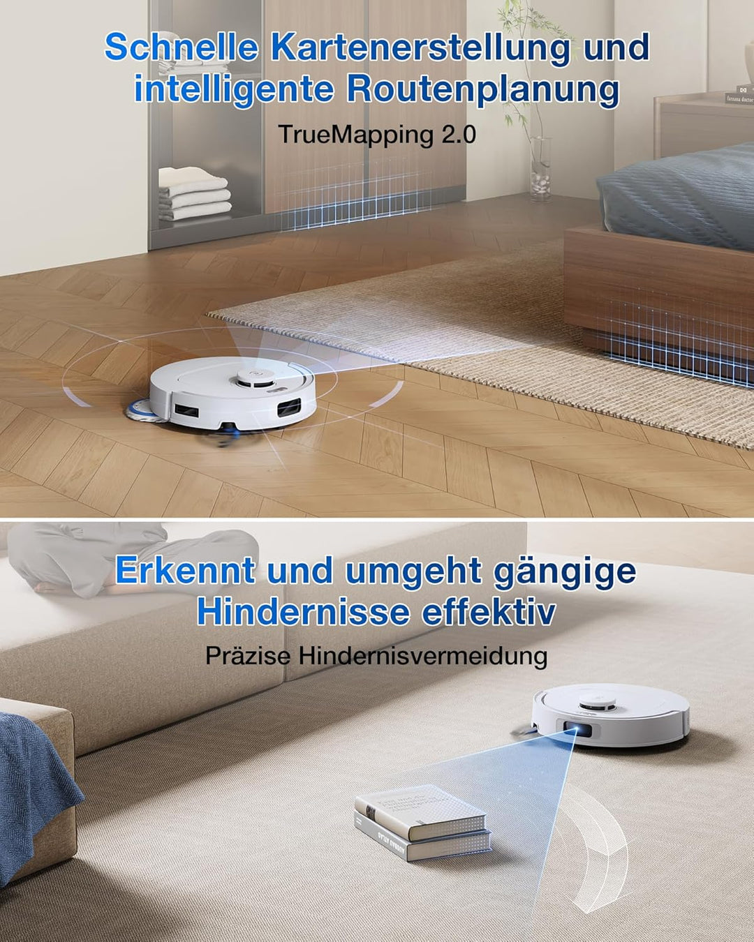 ECOVACS DEEBOT T30C Omni Gen2, Saugroboter mit Wischfunktion, 25.000 Pa, OZMO Turbo 2.0 Wischsystem,