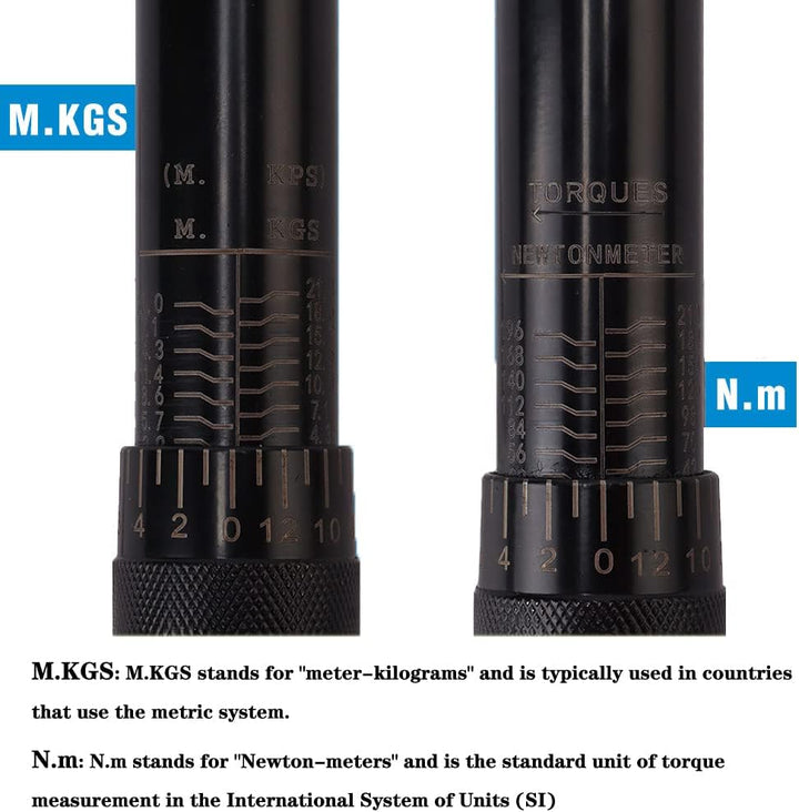 Drehmomentschlüssel, 10 mm (3/8"), 19-110 Nm, Schwarz Drehmoment-Schlüsse - Gesamtlänge: 370 mm, 3/8