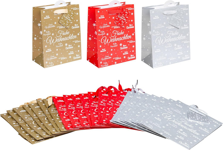 HEKU Geschenktaschen-Set, Glitter &