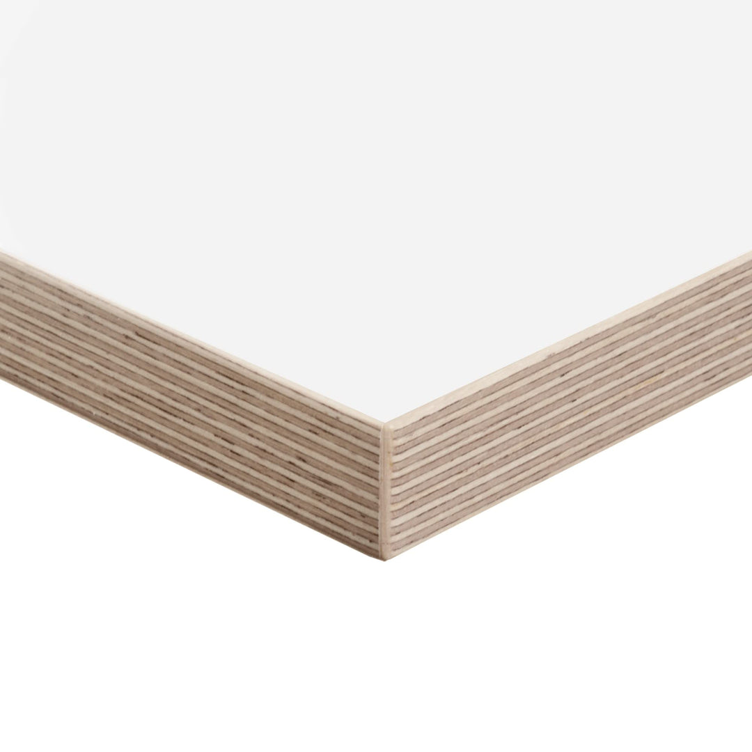 boho office® Schreibtischplatte, Tischplatte – 120 x 80 x 2,5 cm in Weiss mit edler Multiplex Echtho