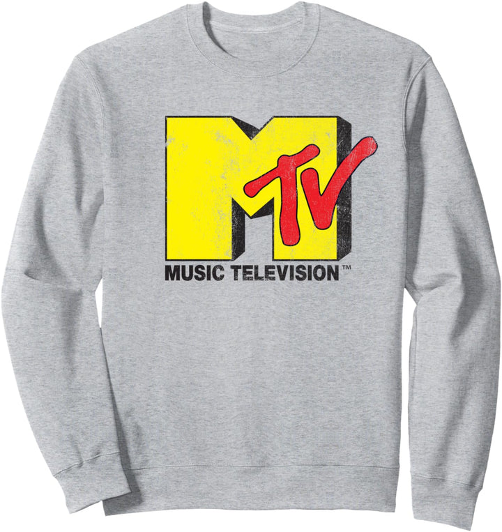 MTV Yellow Red TV Logo Music Television Sweatshirt
