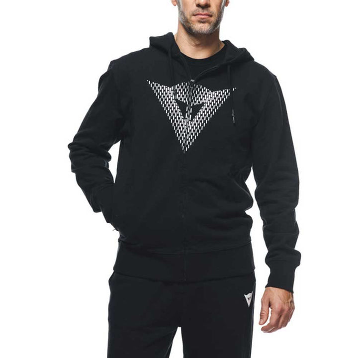 Dainese Herren Hooded Sweatshirt L Schwarz/Weiss, L Schwarz/Weiss
