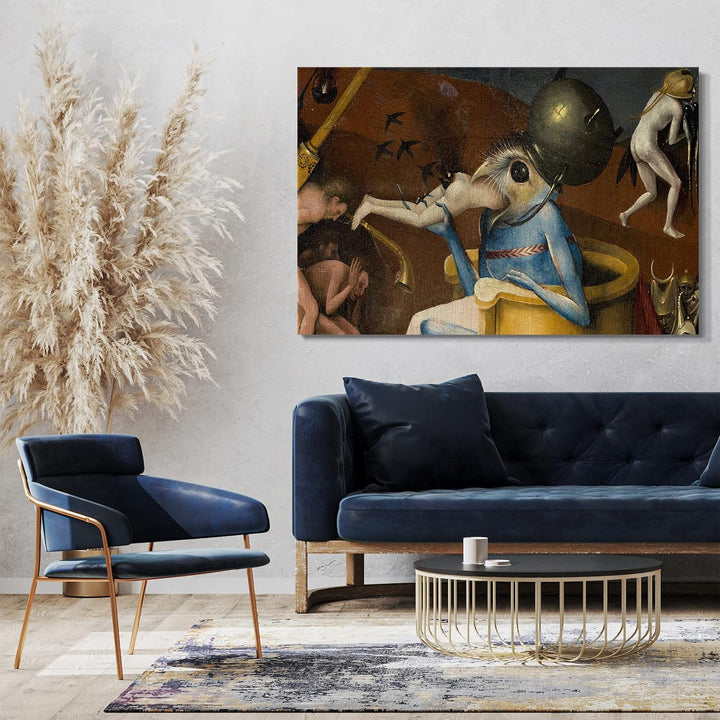 Printed Paintings Leinwand (120x80cm): Hieronymus Bosch - Ausschnitt aus Garten der Lüste (I) 120x80