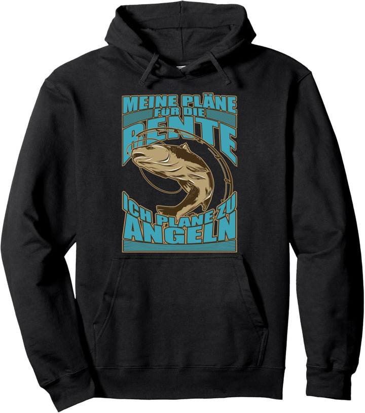 Lustiges Angeln Rentner Geschenk Angler Rente Ruhestand Pullover Hoodie