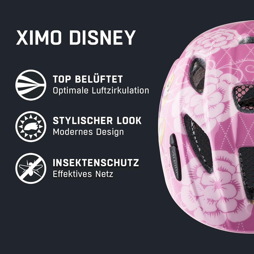 ALPINA XIMO - Leichter, Sicherer &amp; Bruchfester Fahrradhelm Mit Optionalen LED-Licht Für Kinder Rapun