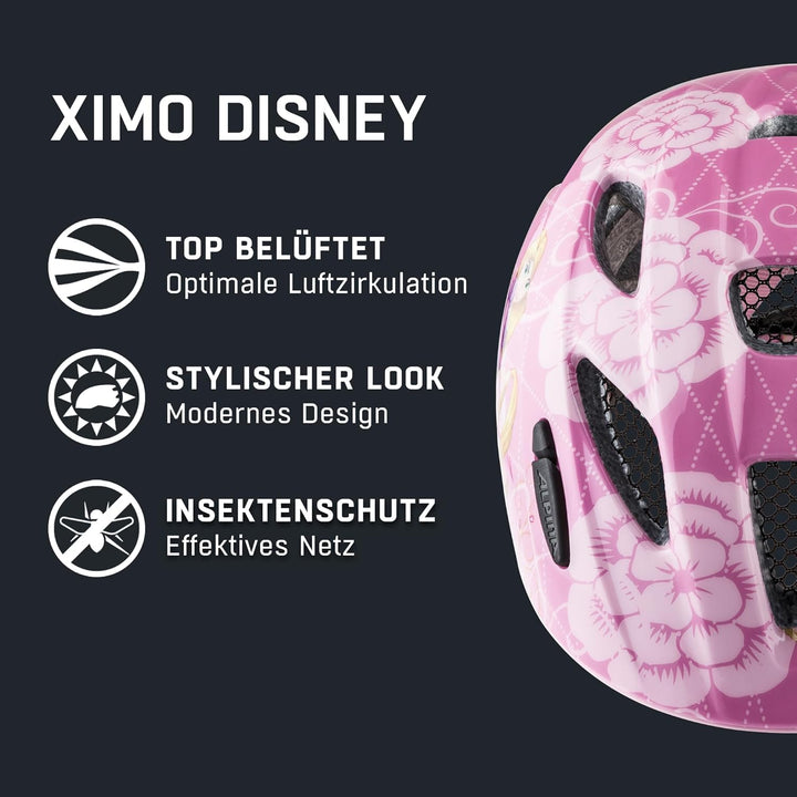 ALPINA XIMO - Leichter, Sicherer &amp; Bruchfester Fahrradhelm Mit Optionalen LED-Licht Für Kinder Rapun