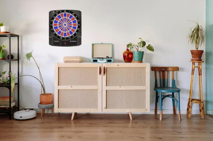 Carromco Elektronische Dartscheibe mit App - Turbo Charger 4.0 - Set: 6 Softdarts, 20 Ersatzspitzen,