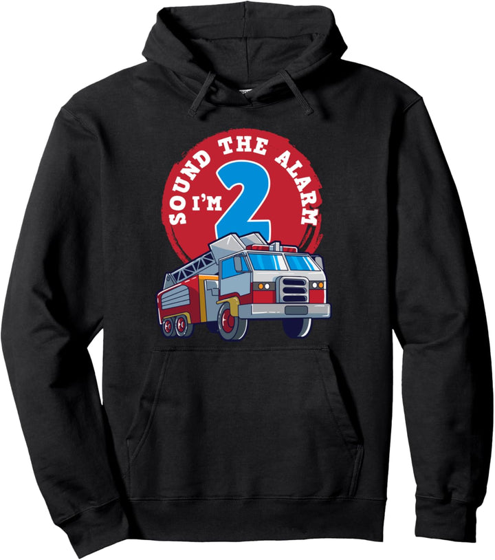 2. Geburtstag Feuerwehrmann Pullover Hoodie