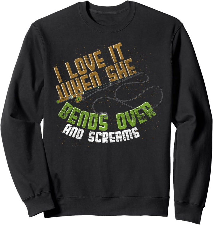 Ich liebe es wenn sie sich vor beugt und schreit Angel Sweatshirt