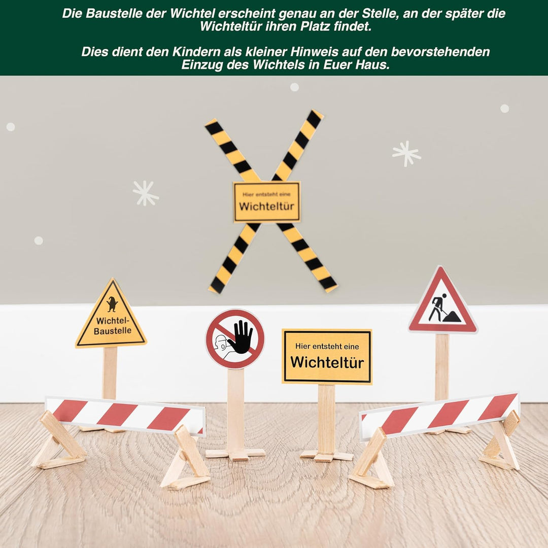 WICHTELFREUND Wichteltür Set - Zauberhafte Wichteltür Komplettset inkl. DIY- Baustelle Miniatur Wich