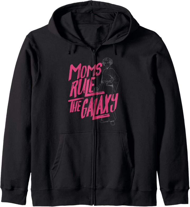 Star Wars Princess Leia Line Art Moms Rule The Galaxy Kapuzenjacke