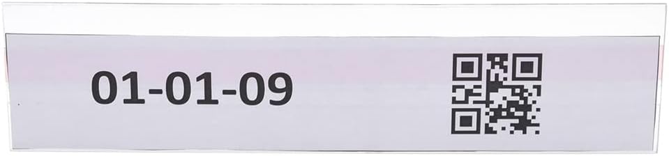 Etikettenhalter selbstklebend (mit verkürzter Rund nach vorne gebogener Vorderseite, 210x100mm) 210x
