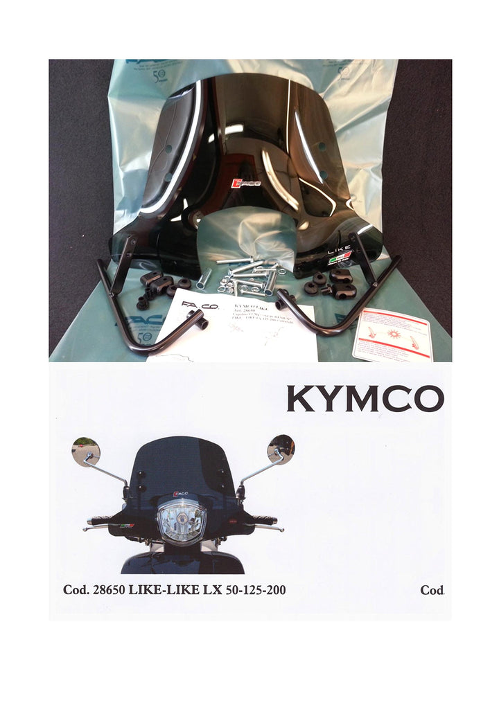 WINDSCHUTZSCHEIBE+HALTER KLEIN KYMCO LIKE