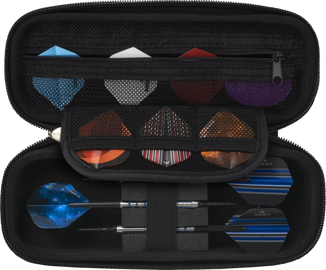 Mission Darts ABS-1 | Slimline Dartkoffer mit metallischem ABS Schwarz, Schwarz