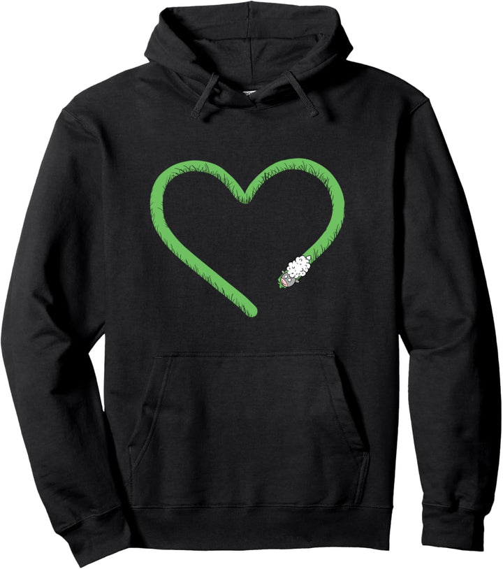 Schaf Mit Herz I Grasendes Schaf Fun I Tier Design Pullover Hoodie