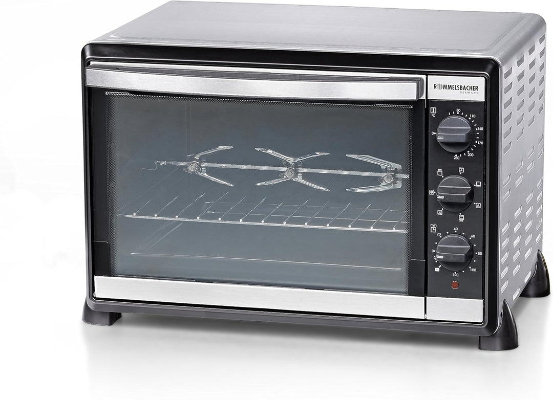 ROMMELSBACHER Back & Grill Ofen BG 1805/E - 42 Liter Backraum, 7 Heizarten, Umluft, Drehspiess, Temp