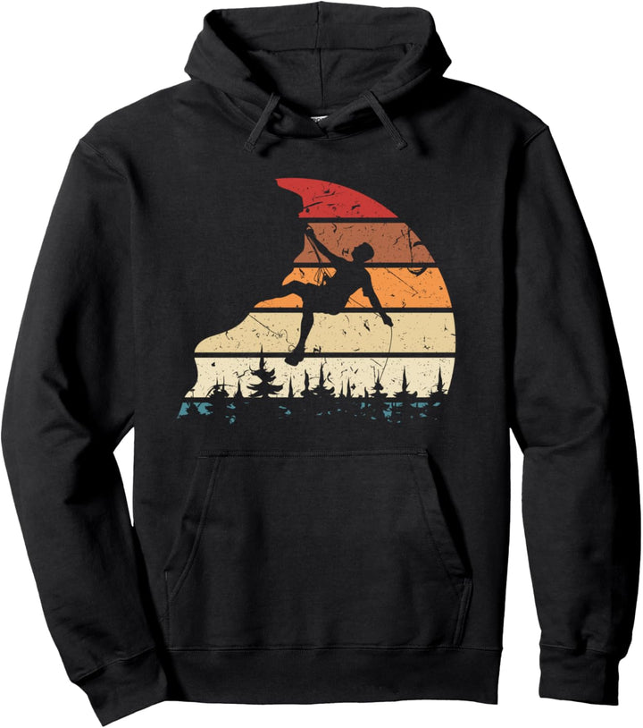 Vintage Rock Climbing Pullover Hoodie