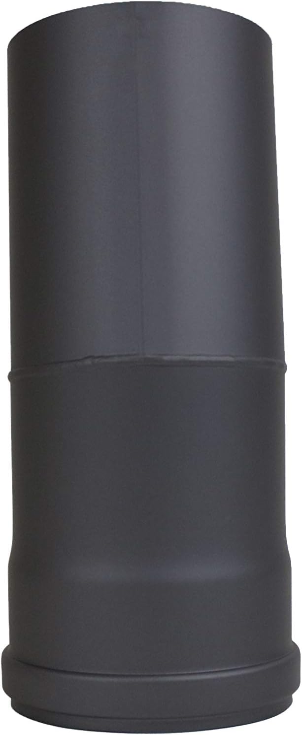 LANZZAS Pelletrohr Bogen 15° starr - Durchmesser 100 mm - Farbe: schwarz - inklusive Silikon-Dichtri