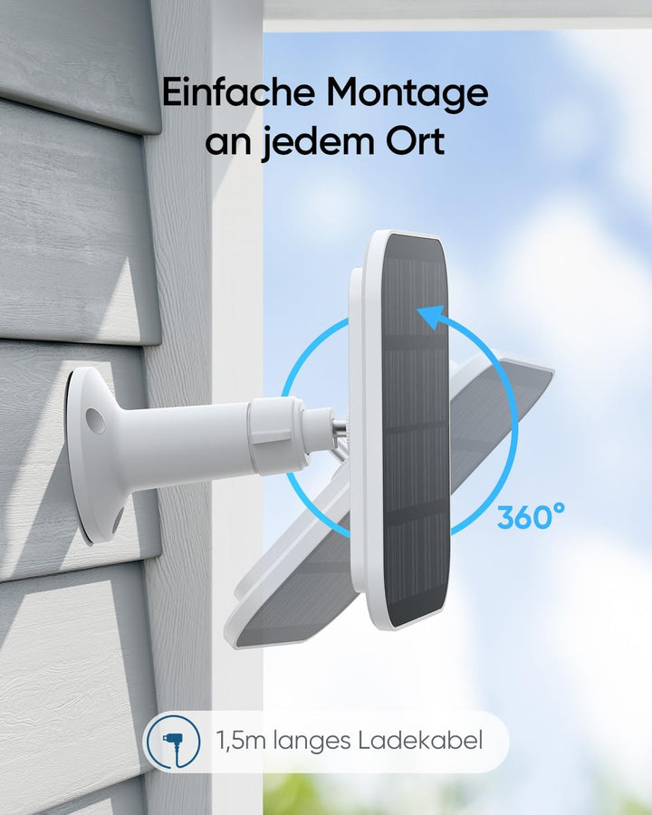 eufy Security eufyCam 2C 2-Kamera-Set, Solarpanel, Überwachungskamera Aussen Solar, Kabelloses Überw