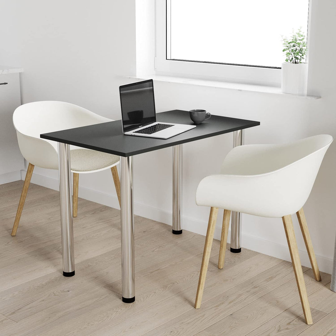 mikon 60x40 | Esszimmertisch - Esstisch - Tisch mit Chrombeinen - Küchentisch - Bürotisch | ANTHRAZI