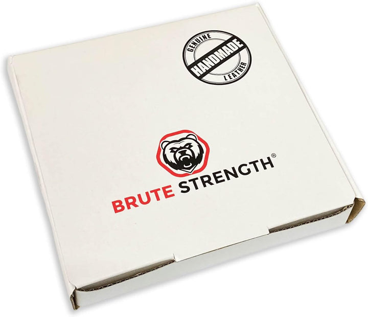 Brute Strength - Ledergriffe für Möbel - Hellgrau - 12 Stück - 16,5 x 2,5 cm - Schrankgriff, Türgrif