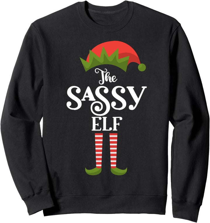 The Sassy Elf Xmas Lustige Familien-Zusammenpassende Gruppe, Weihnachten Sweatshirt
