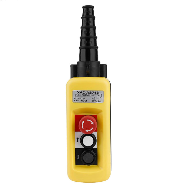 KSTE Kran Kettenzug Push Button Switch Lifting-Anhänger-Controller mit Not-Aus Not-Aus Compatible wi